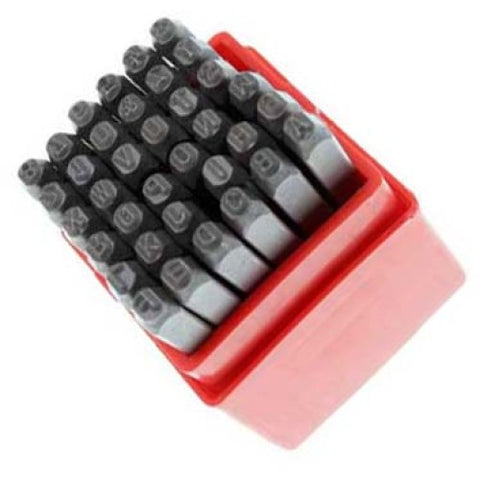 NUMBER & LETTER STAMPING 36PC/SET ASSORTED 3MM