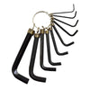 HEX KEY SET SAE 1/16 5/64 3/32 1/8 9/64 5/32 3/16 1/4 5/16 3/8