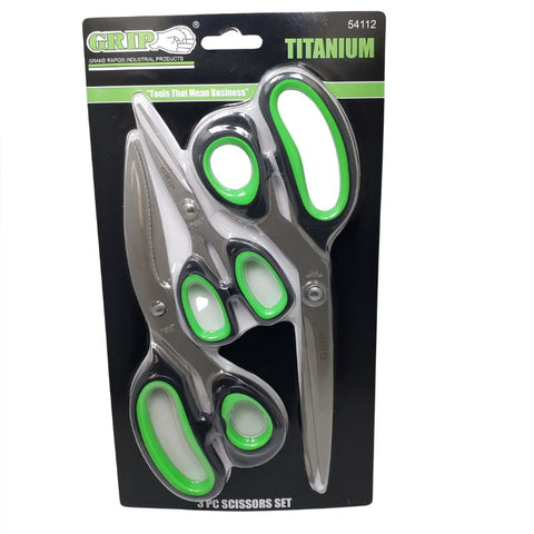 SCISSORS GENERAL PURPOSE 3PCS/PK TITANIUM