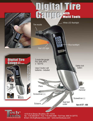 TIRE PRESSURE GAUGE DIGITAL WITH SCREWDRIVER PLIER SCISSOR
