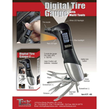 TIRE PRESSURE GAUGE DIGITAL WITH SCREWDRIVER PLIER SCISSOR