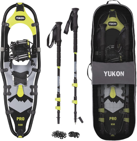 SNOWSHOES KIT ADULT 9X30IN BLK WEIGHT CAPACITY 201-250LBS