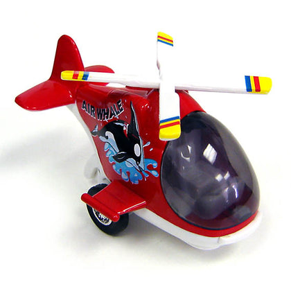 WHIRLEY BIRD HELICOPTER PULLBACK {{ASSORTED COLOURS