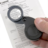 MAGNIFIER FOLDLOUPE 3/55/85X W/BUILT-IN CASE