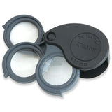 MAGNIFIER FOLDING LOUPE 5/10/15X W/BUILT-IN CASE