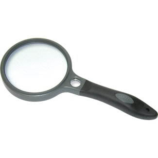 MAGNIFIER HANDHELD 2X & 11.5X SPOT LENS WITH SOFT GRIP & CASE