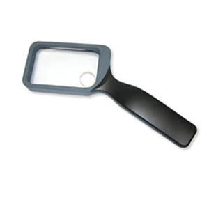 MAGNIFIER HANDHELD 2X RECTANGULAR & 6.5X SPOT LENS