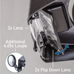 MAGNIFIER HEAD VISOR MULTI POWER LOUPE 4.5X 2LENSES 1.9X