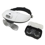 MAGNIFIER HEAD VISOR MULTI POWER LED 11 MAGNIFICATION BLK/WHITE