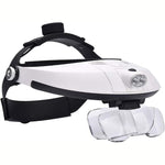 MAGNIFIER HEAD VISOR MULTI POWER LED LIGHT 11 LEVEL MAGNIFICATION