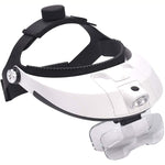 MAGNIFIER HEAD VISOR MULTI POWER LED LIGHT 11 LEVEL MAGNIFICATION