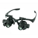 MAGNIFIER EYEWEAR LED LIGHTED W/4 LENSES 10X 15X 20X 25X