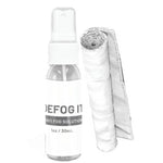 ANTI FOG LIQUID SOLUTION KIT 30ML & LENS CLEANING CLOTH