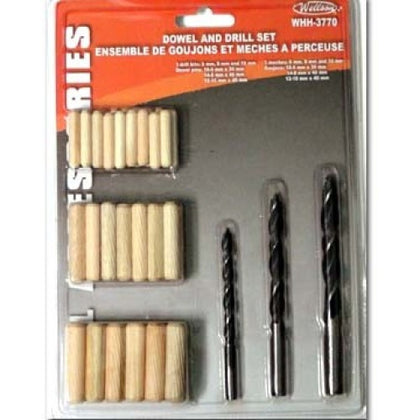 DRILL BIT 3PC/SET 6MM/8MM/10MM DOWEL PINS ASSORTED SIZES