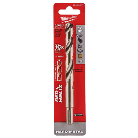 DRILL BIT METRIC RED HELIX 12MM COBALT HARD METAL