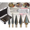 STEP DRILL BIT 3/16IN TO 1-3/8IN 5PC/SET