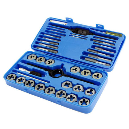 TAP AND DIE SET SAE 40PCS/SET COMINATION OF NC/NF & PT THREADS