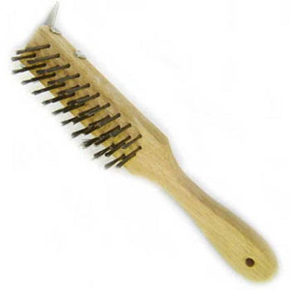 BRUSH WIRE WITH SCRAPER