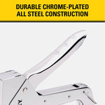 STAPLE GUN HEAVY DUTY STEEL USES STAPLES FROM 1/4 TO 9/16IN