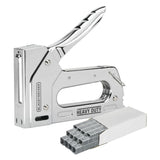 STAPLE GUN HEAVY DUTY STEEL WITH 1/4 3/8 AND 1/2IN STAPLES