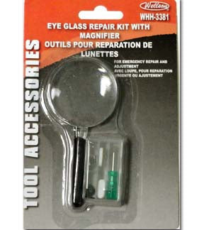 EYEGLASS REPAIR KIT W/MAGNIFIER