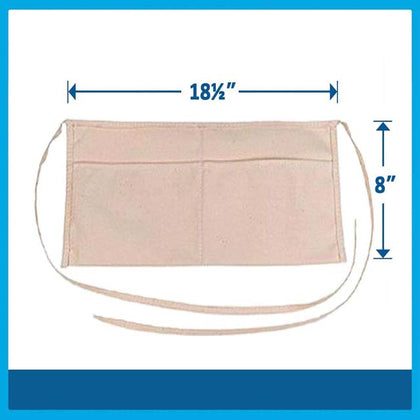 WAIST APRON 2 POCKET 18.5X8IN OFF WHITE