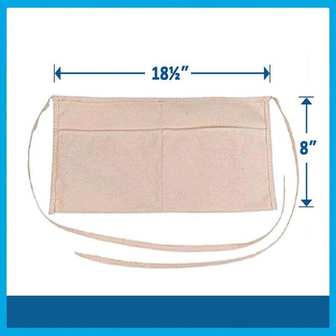 WAIST APRON 2 POCKET 18.5X8IN OFF WHITE