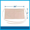 WAIST APRON 2 POCKET 18.5X8IN OFF WHITE