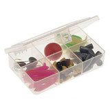 COMPONENT BOX 45X275X1IN CLEAR 6 COMPARTMENTS FLIP TOP