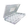 COMPONENT BOX 14X8.5X2IN CLEAR 24 COMPARTMENTS FLIP TOP