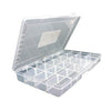 COMPONENT BOX 14X8.5X2IN CLEAR 24 COMPARTMENTS FLIP TOP