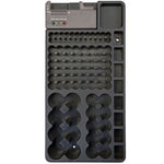 BATTERY ORGANIZER W/TESTER HOLDS 98 BATTERIES TESTS AAA AA C D 9V