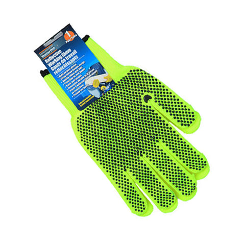 GLOVES ANTI-SLIP KNITTED COTTON POLYESTER REFLECTIVE