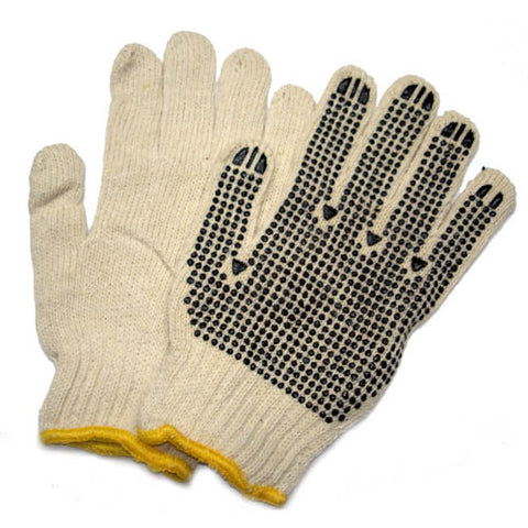 GLOVES ANTI-SLIP KNITTED MEDIUM COTTON/POLYESTER