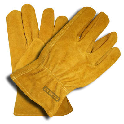 GLOVES LEATHER SPLIT LARGE COWHIDE SELF-HEM KEYSTONE THUMB