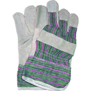 GLOVES SPLIT LEATHER LARGE GREEN