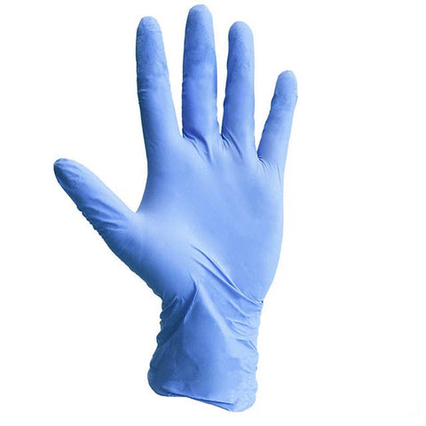 GLOVES NITRILE BLUE LARGE DISPOSABLE POWDER FREE