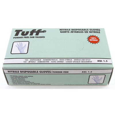 GLOVES NITRILE LARGE BLUE POWDER FREE SINGLE USE ONLY