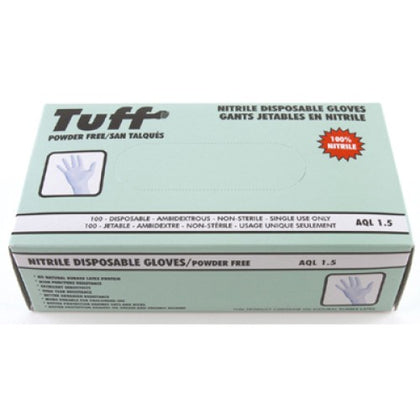 GLOVES NITRILE LARGE BLUE POWDER FREE SINGLE USE ONLY