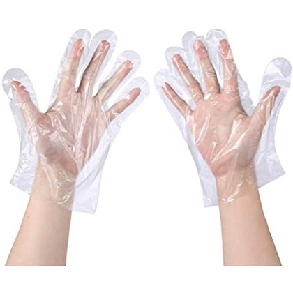 GLOVES POLY DISPOSABLE MEDIUM CLEAR