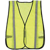 SAFETY VEST 1IN REFLECTIVE TAPE FLUORESCENT POLYESTER MESH LIME