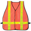 SAFETY VEST REFLECTIVE ORANGE POLYSTER FLOURSCENT