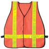 SAFETY VEST REFLECTIVE ORANGE POLYSTER FLOURSCENT
