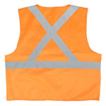 SAFETY VEST 2IN REFLECTIVE TAPE CSA Z96-15 COMPLIANT ORANGE S/M