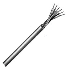 CABLE 2C 18AWG STR UNSH 150METER BLK/RED FT4 GREY JACKET