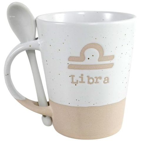 LIBRA ZODIAC MUG W/SPOON