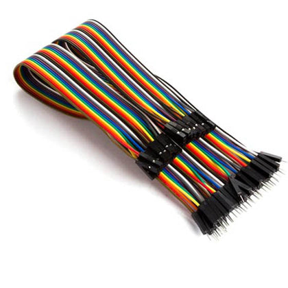 JUMPER WIRE MALE/FEM 40PINS 12IN FLAT CABLE COLOUR 3CM 22-26AWG