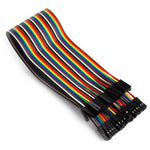 JUMPER WIRE FEMALE FEMALE 40PINS FLAT CABLE COLOUR 30CM 22-26AWG