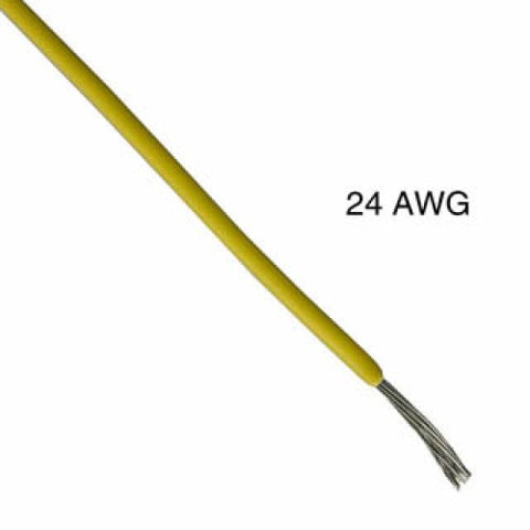 WIRE STRANDED 24AWG 100FT YELLOW TC PVC FT1 3V 15C