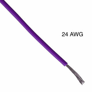 WIRE STRANDED 24AWG 100FT PURPLE TC PVC FT1 300V 105C